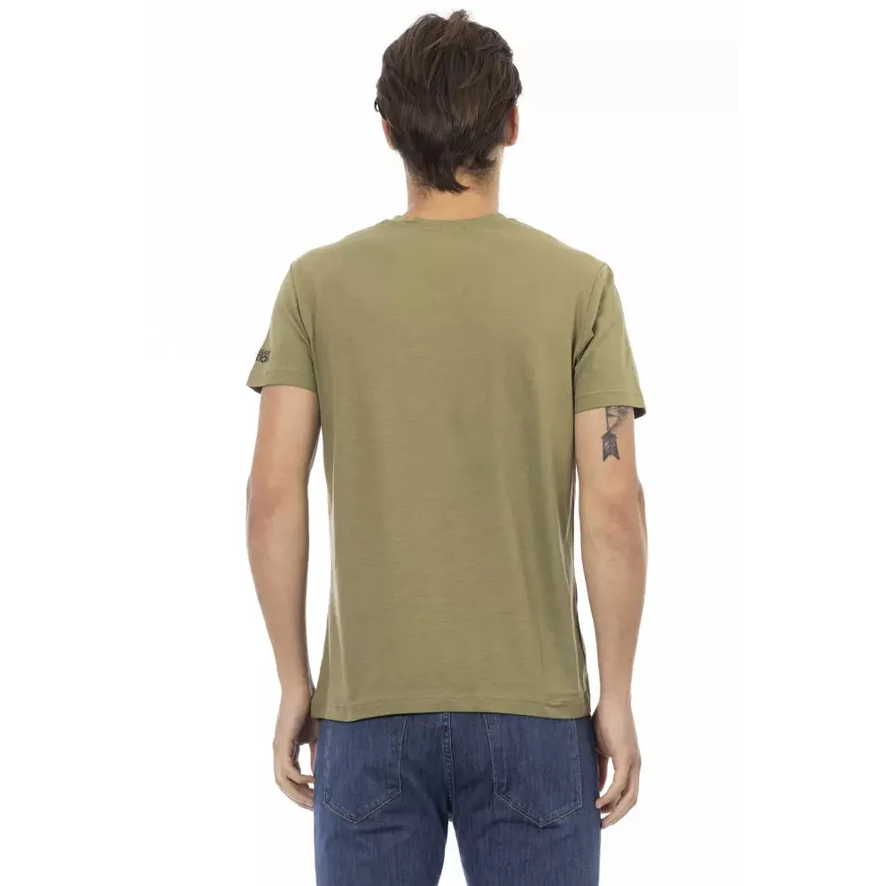Trussardi Action Green Cotton Men T-Shirt