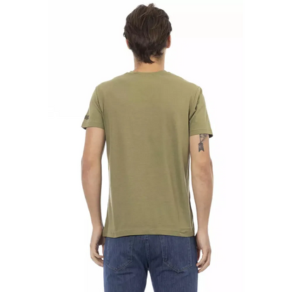 Trussardi Action Green Cotton Men T-Shirt