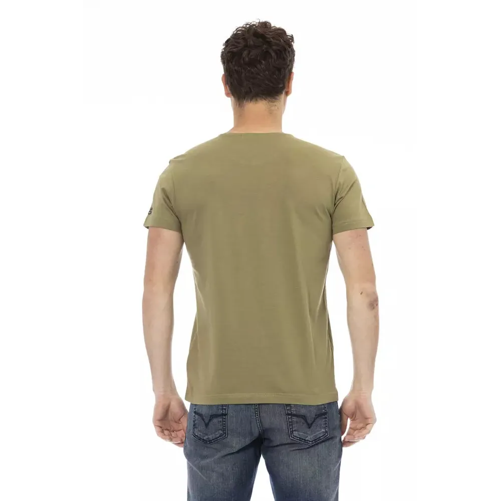 Trussardi Action Green Cotton Men T-Shirt