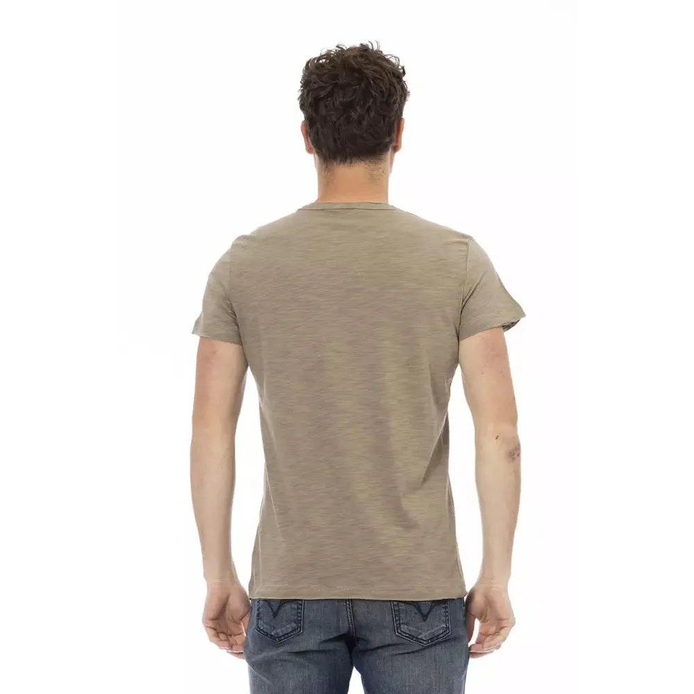 Trussardi Action "Green Cotton Men T-Shirt"