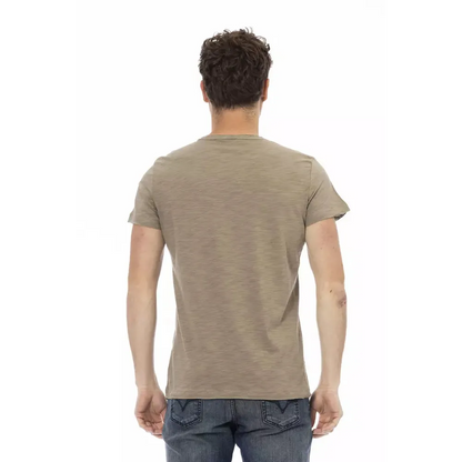 Trussardi Action "Green Cotton Men T-Shirt"