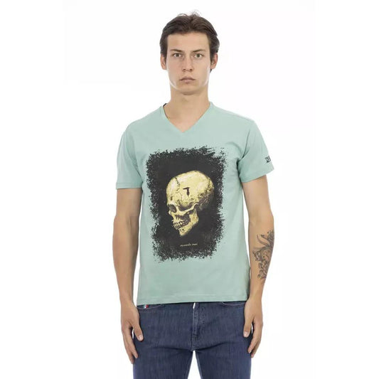 Trussardi Action Green Cotton Men T-Shirt