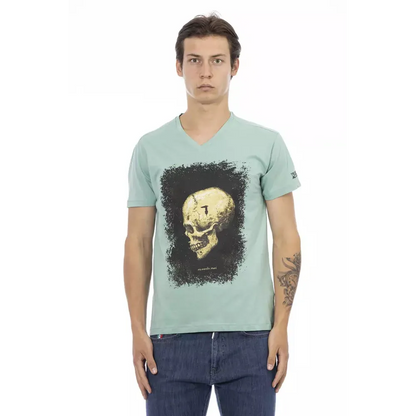 Trussardi Action Green Cotton Men T-Shirt