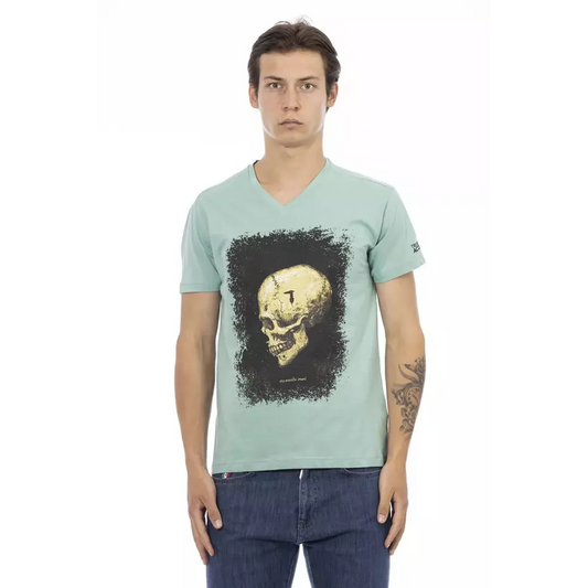 Trussardi Action Green Cotton Men T-Shirt