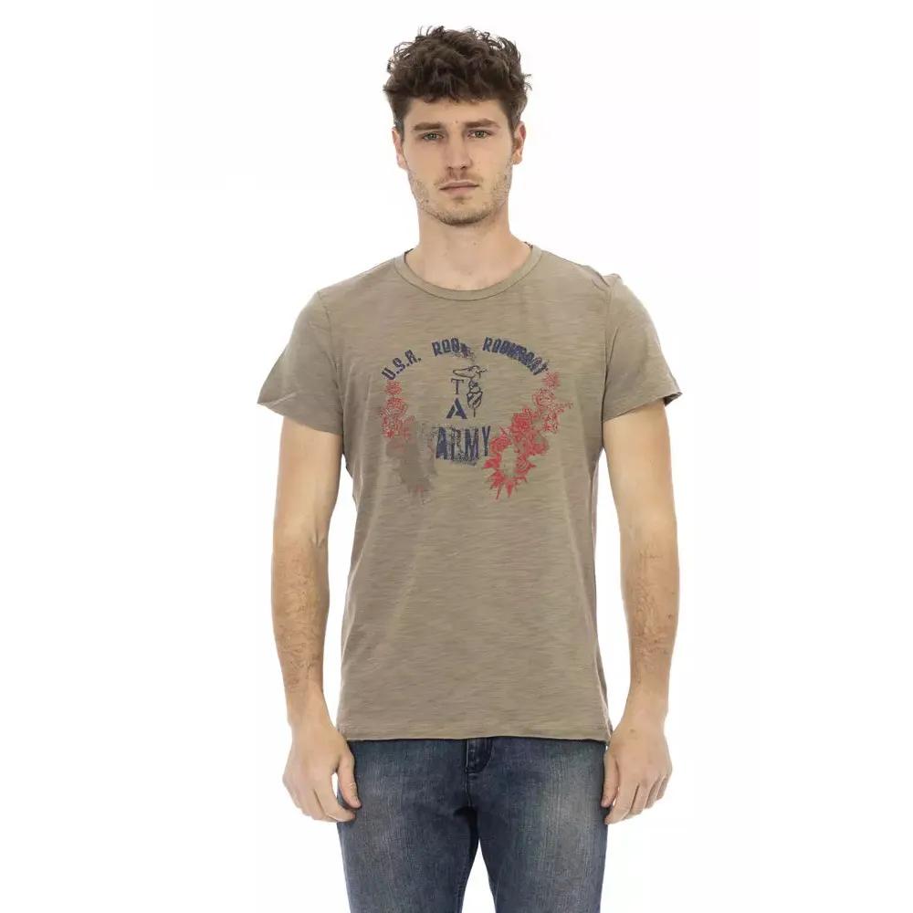 Trussardi Action "Green Cotton Men T-Shirt"