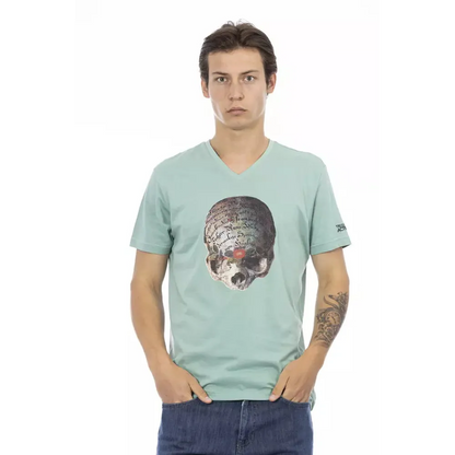 Trussardi Action Green Cotton Men T-Shirt