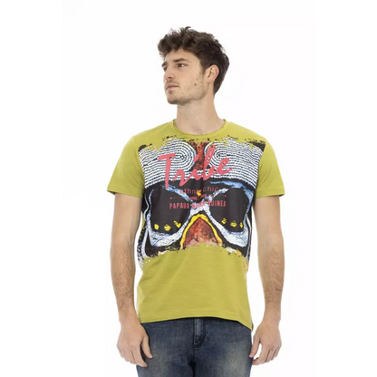 Trussardi Action Green Cotton Men T-Shirt