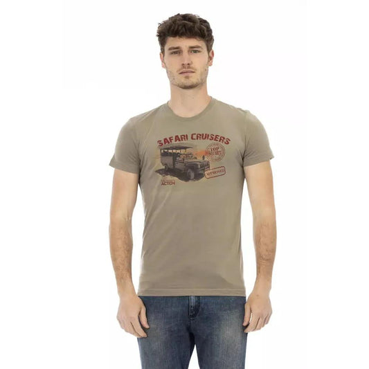 Trussardi Action Green Cotton Men T-Shirt