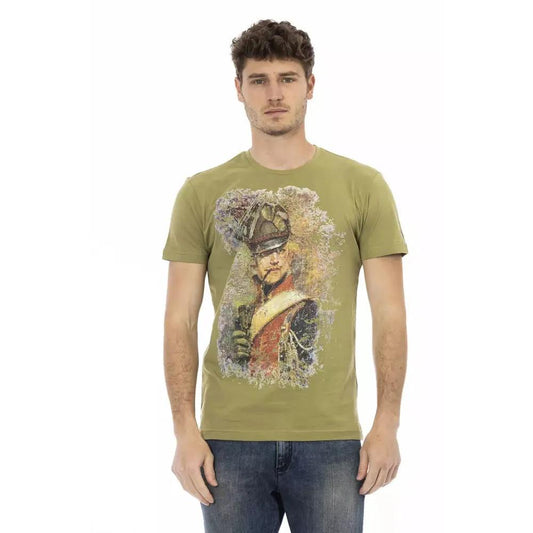 Trussardi Action Green Cotton Men T-Shirt