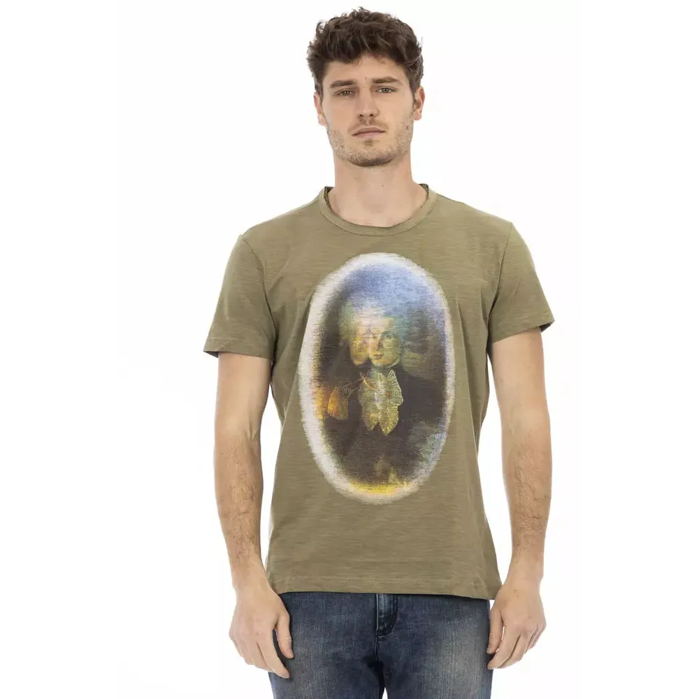 Trussardi Action Green Cotton Men T-Shirt