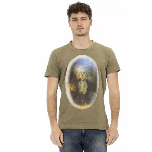 Trussardi Action Green Cotton Men T-Shirt