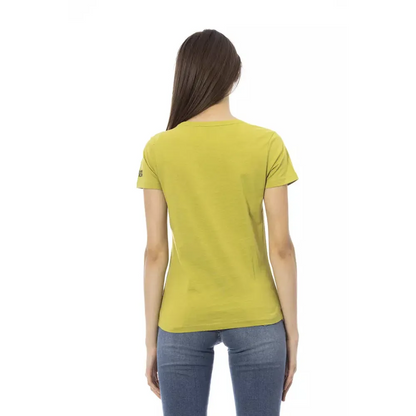 Trussardi Action Green Cotton Women T-Shirt