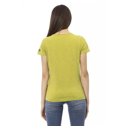 Trussardi Action Green Cotton Women T-Shirt
