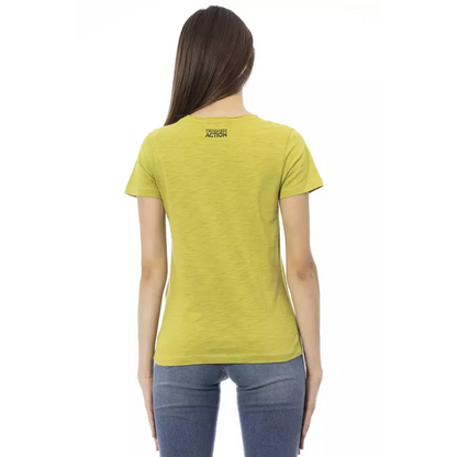 Trussardi Action Green Cotton Women T-Shirt