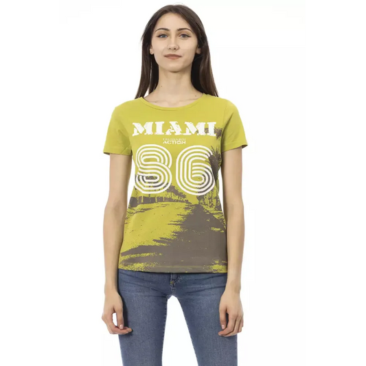 Trussardi Action Green Cotton Women T-Shirt