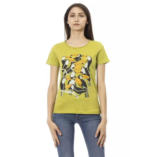 Trussardi Action Green Cotton Women T-Shirt