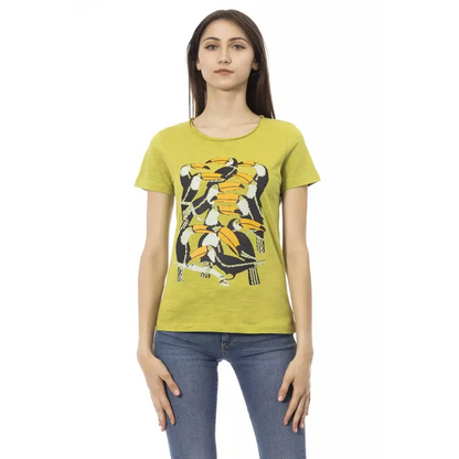 Trussardi Action Green Cotton Women T-Shirt