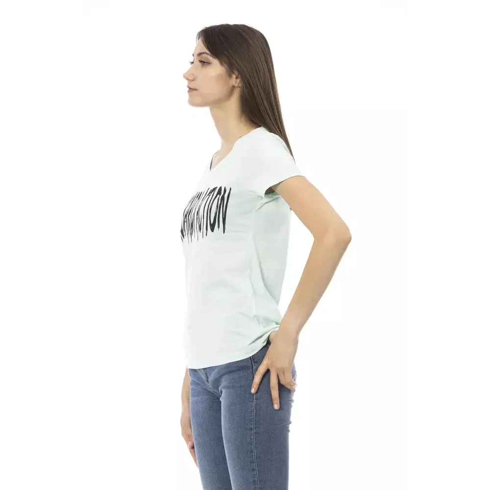 Trussardi Action Light Blue Cotton Women Top