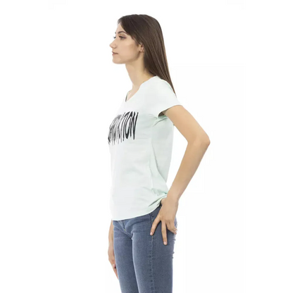 Trussardi Action Light Blue Cotton Women Top