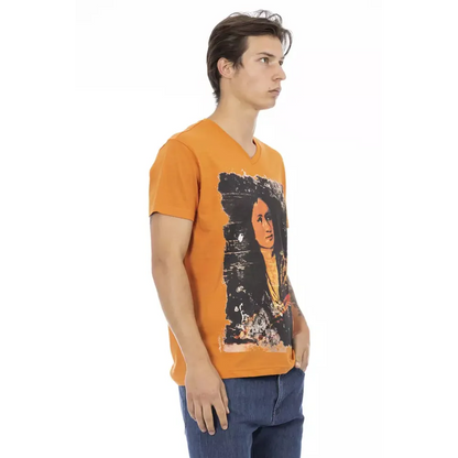 Trussardi Action Orange Cotton Men T-Shirt
