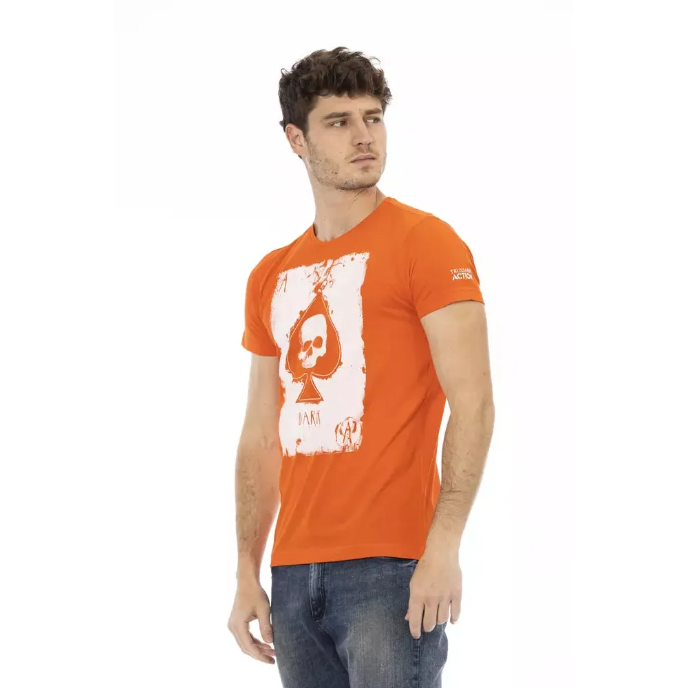 Trussardi Action Orange Cotton Men T-Shirt