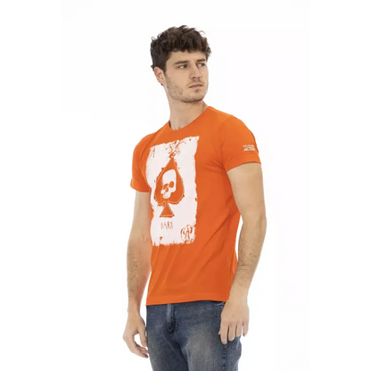 Trussardi Action Orange Cotton Men T-Shirt