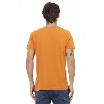 Trussardi Action Orange Cotton Men T-Shirt