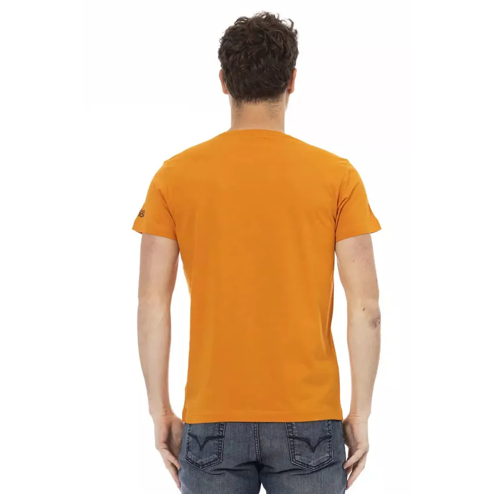 Trussardi Action Orange Cotton Men T-Shirt