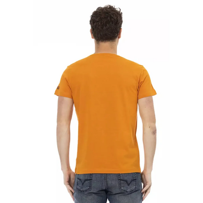 Trussardi Action Orange Cotton Men T-Shirt