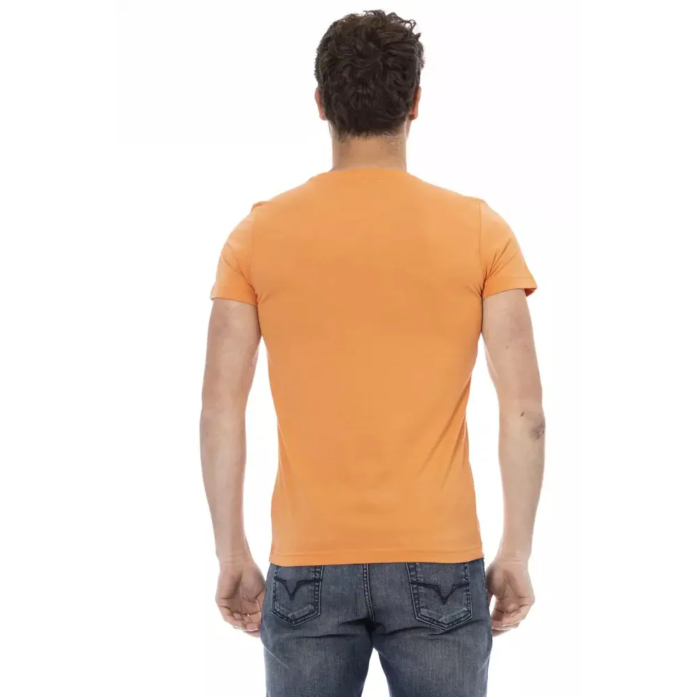 Trussardi Action Orange Cotton Men T-Shirt