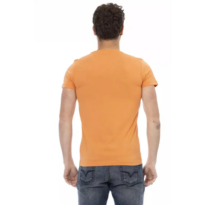 Trussardi Action Orange Cotton Men T-Shirt
