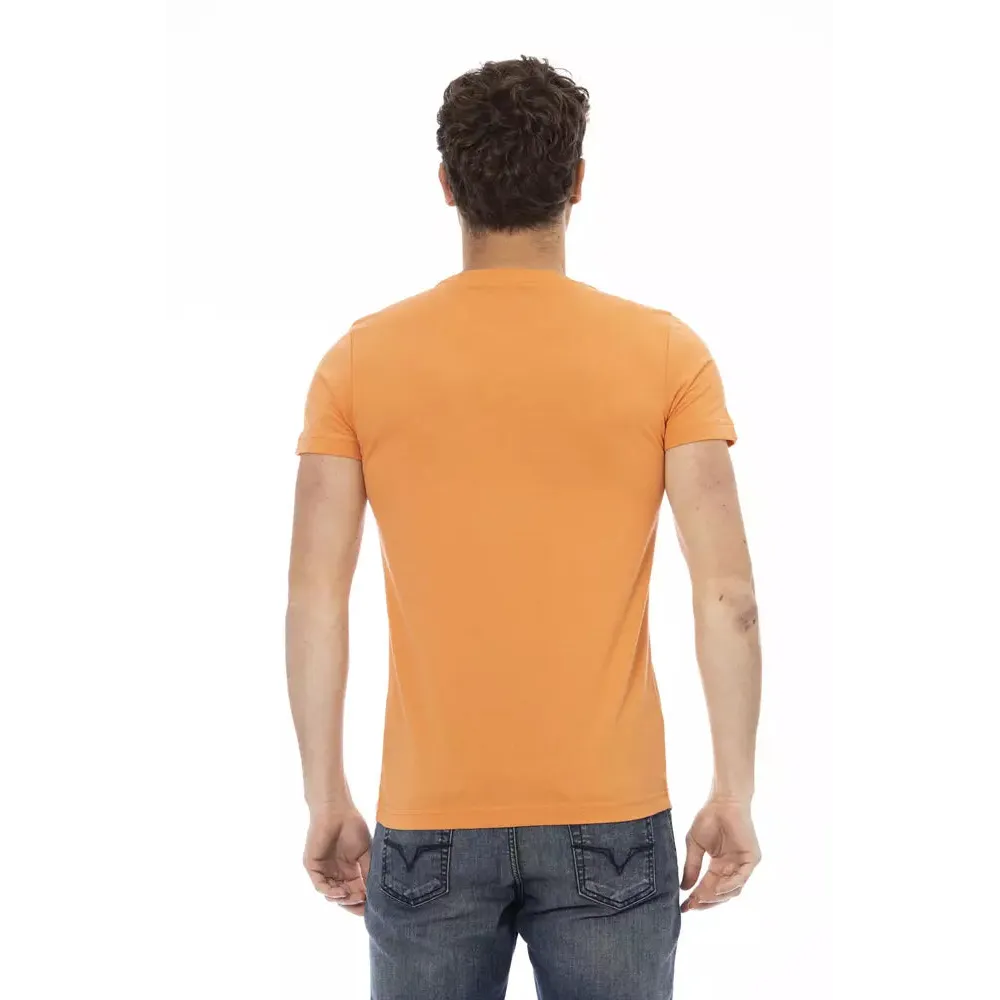 Trussardi Action Orange Cotton Men T-Shirt