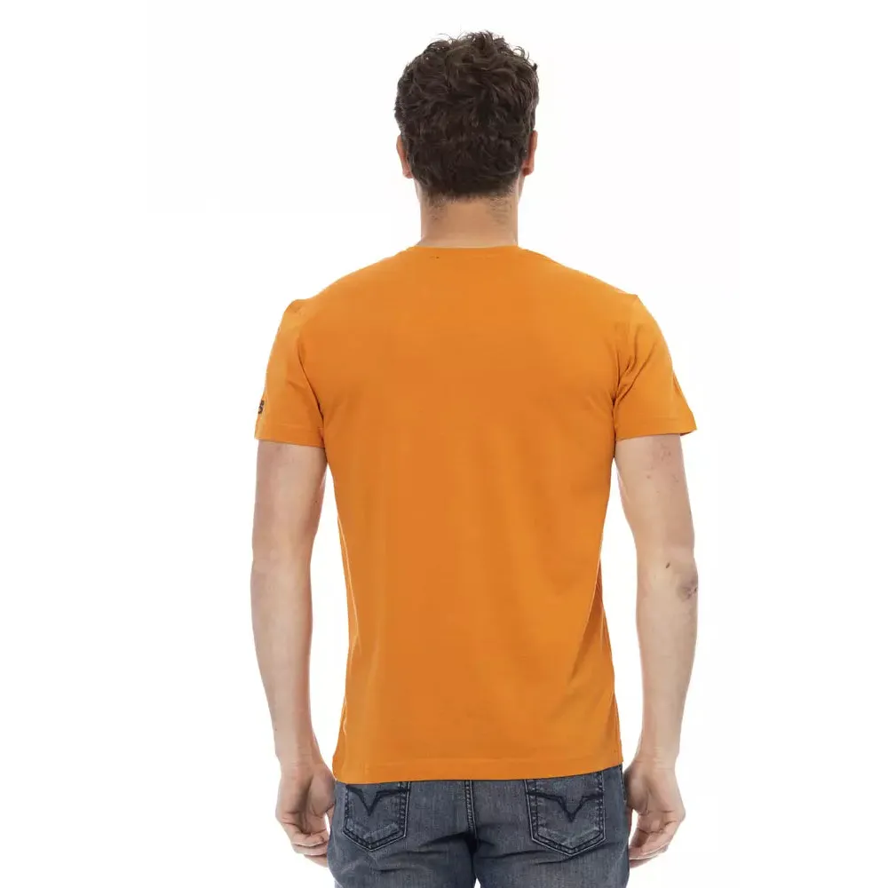 Trussardi Action "Orange Cotton Men T-Shirt"