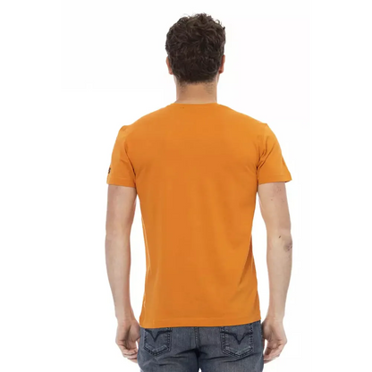 Trussardi Action "Orange Cotton Men T-Shirt"