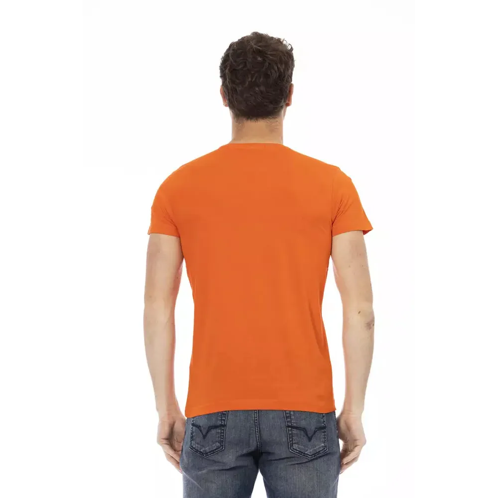 Trussardi Action Orange Cotton Men T-Shirt