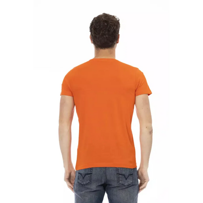 Trussardi Action Orange Cotton Men T-Shirt