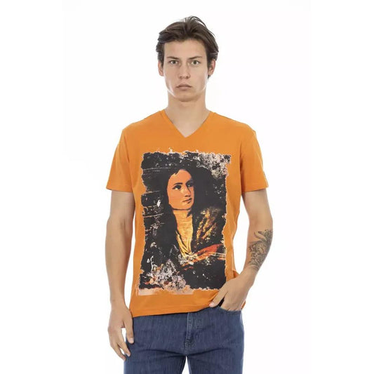 Trussardi Action Orange Cotton Men T-Shirt
