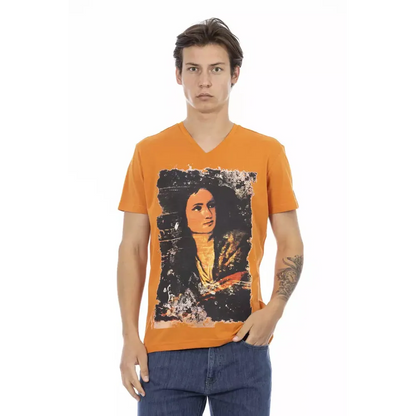 Trussardi Action Orange Cotton Men T-Shirt