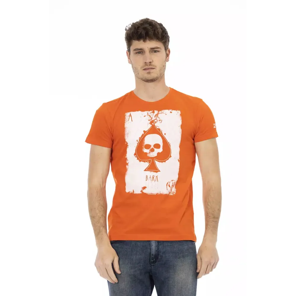 Trussardi Action Orange Cotton Men T-Shirt