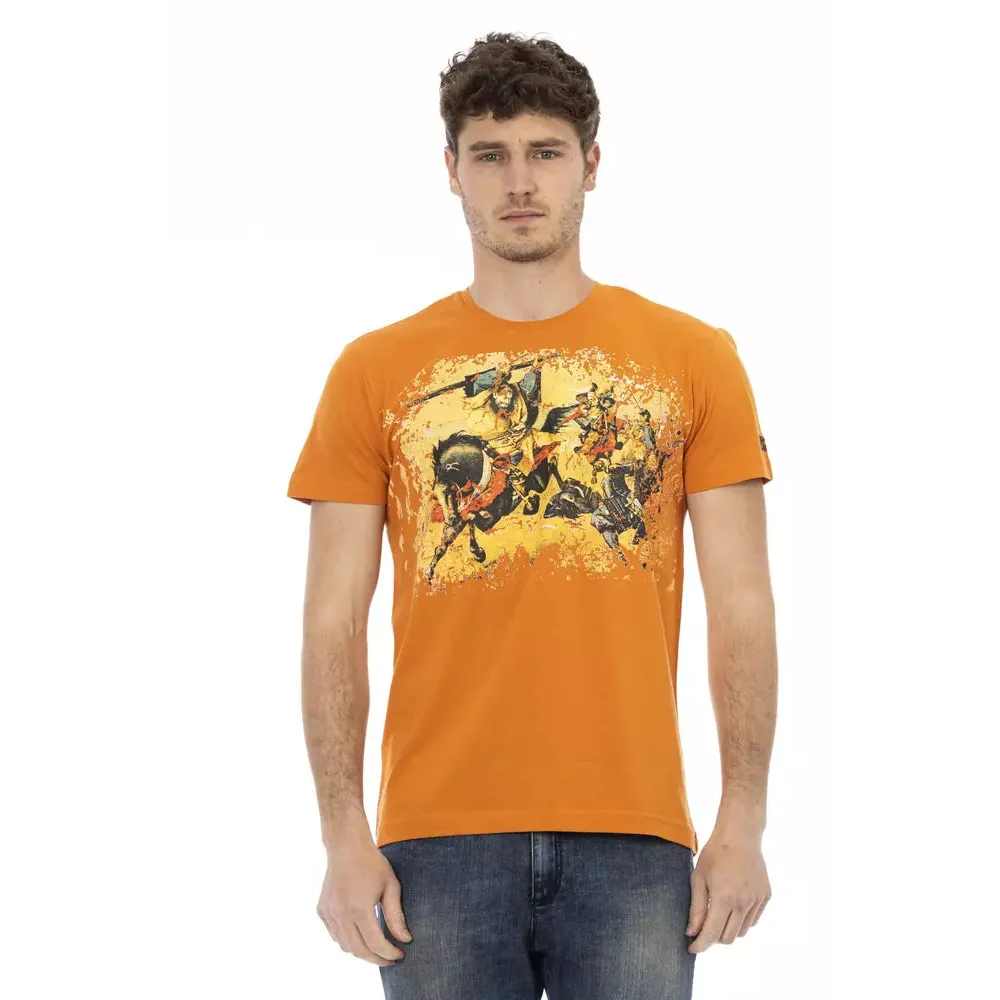 Trussardi Action "Orange Cotton Men T-Shirt"