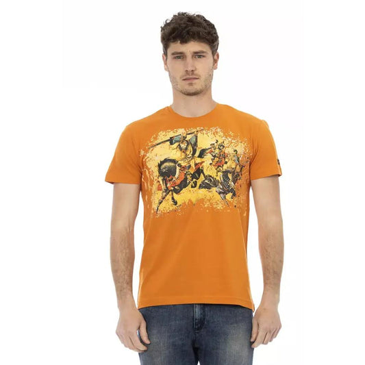 Trussardi Action "Orange Cotton Men T-Shirt"