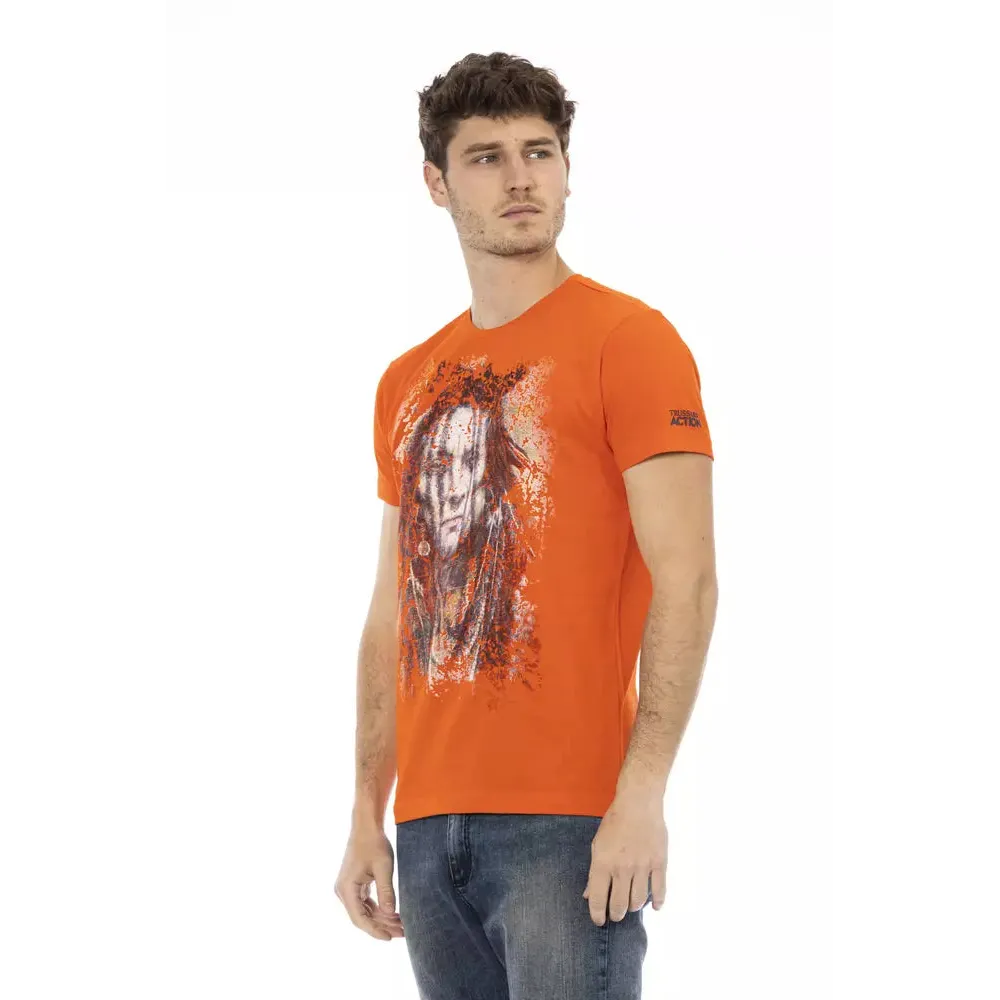 Trussardi Action Orange Cotton Men's T-Shirt