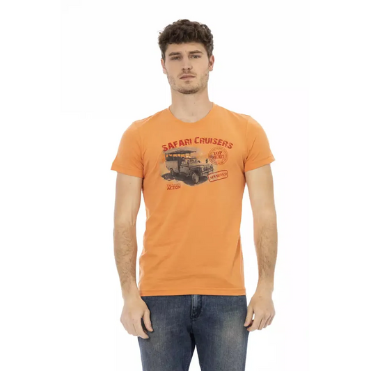 Trussardi Action Orange Cotton Men's T-Shirt