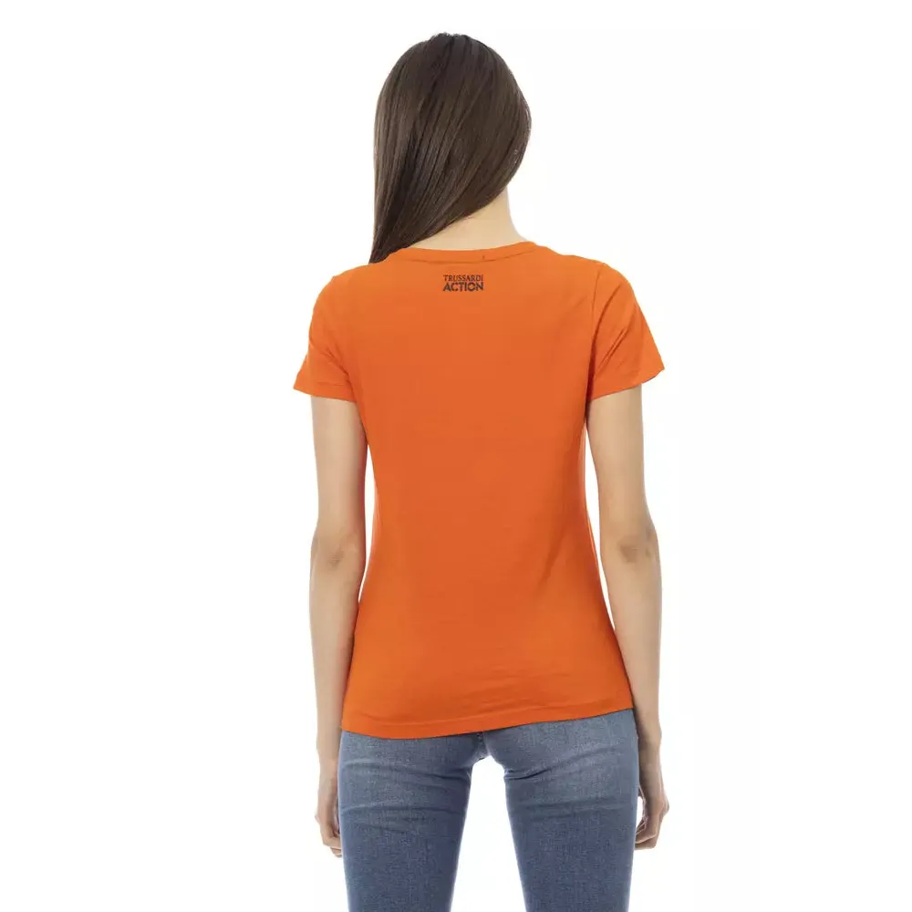 Trussardi Action Orange Cotton Women T-Shirt