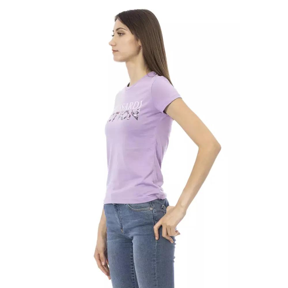 Trussardi Action Purple Cotton Women T-Shirt