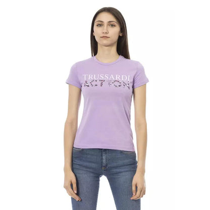 Trussardi Action Purple Cotton Women T-Shirt
