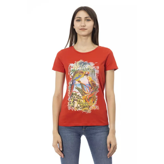 Trussardi Action Red Cotton Women T-Shirt