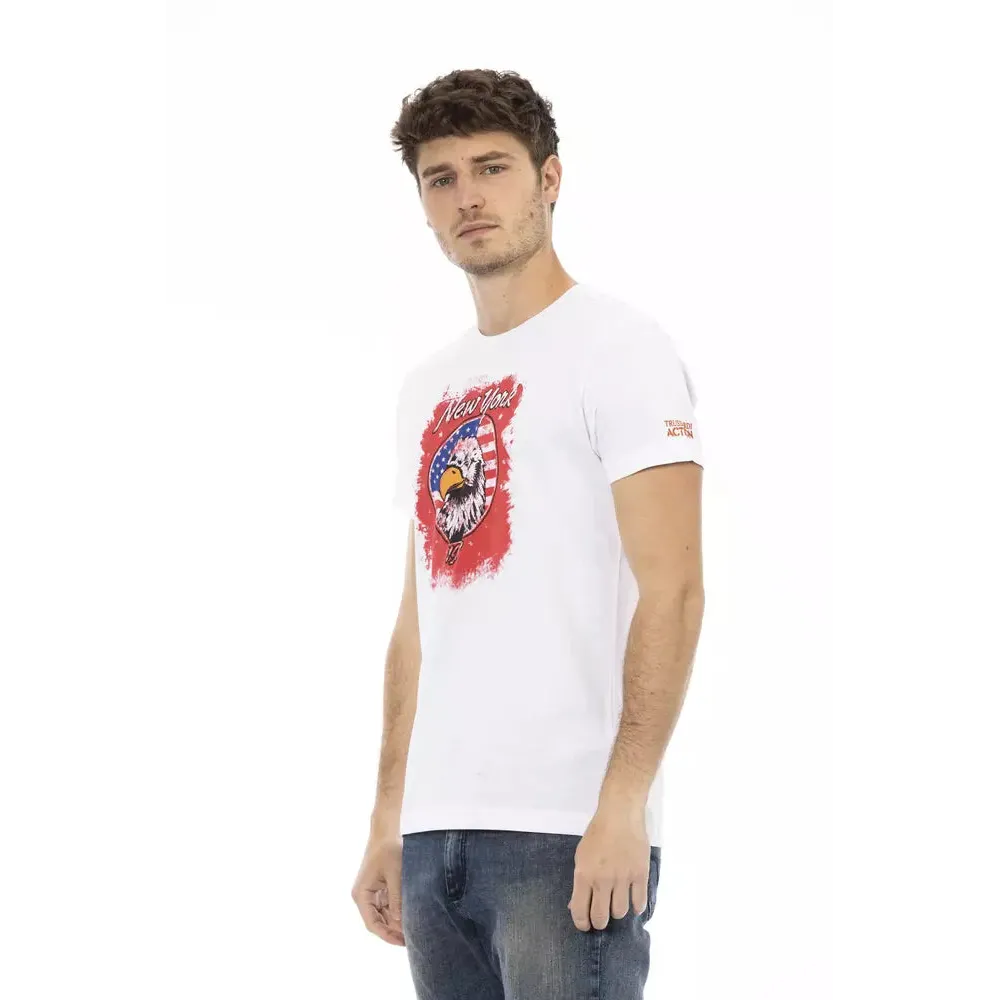 Trussardi Action White Cotton Men T-Shirt