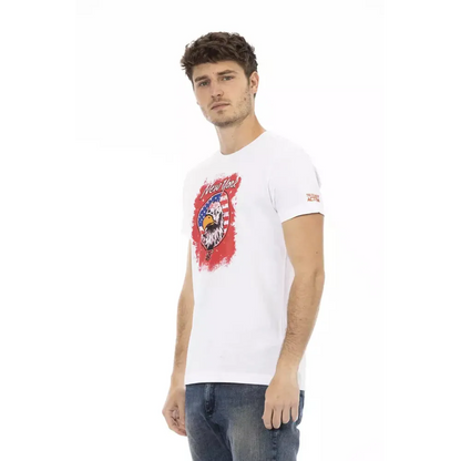Trussardi Action White Cotton Men T-Shirt