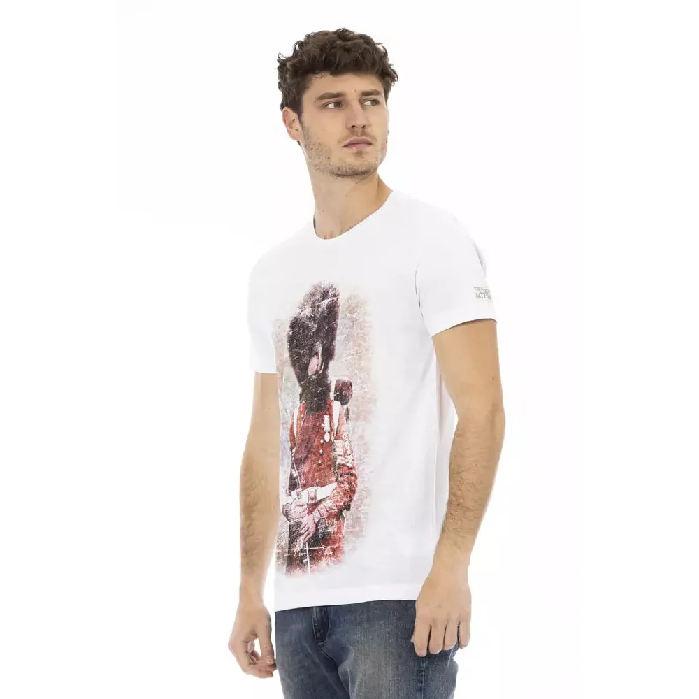 Trussardi Action White Cotton Men T-Shirt